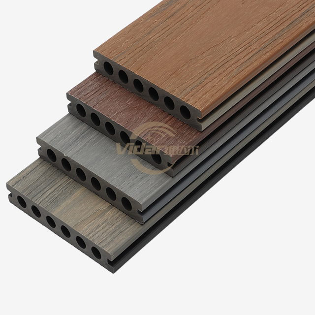 143*21,5 mm Woodgrain WPC Composite Co-extrusion Decking Board Panel Engineered Flooring for Outdoor Terrace