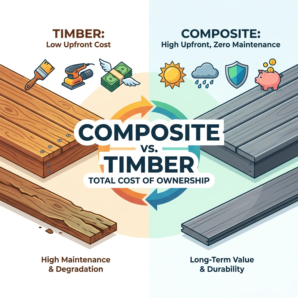 Warum Terrassendielen aus Verbundwerkstoff mehr kosten als Holz